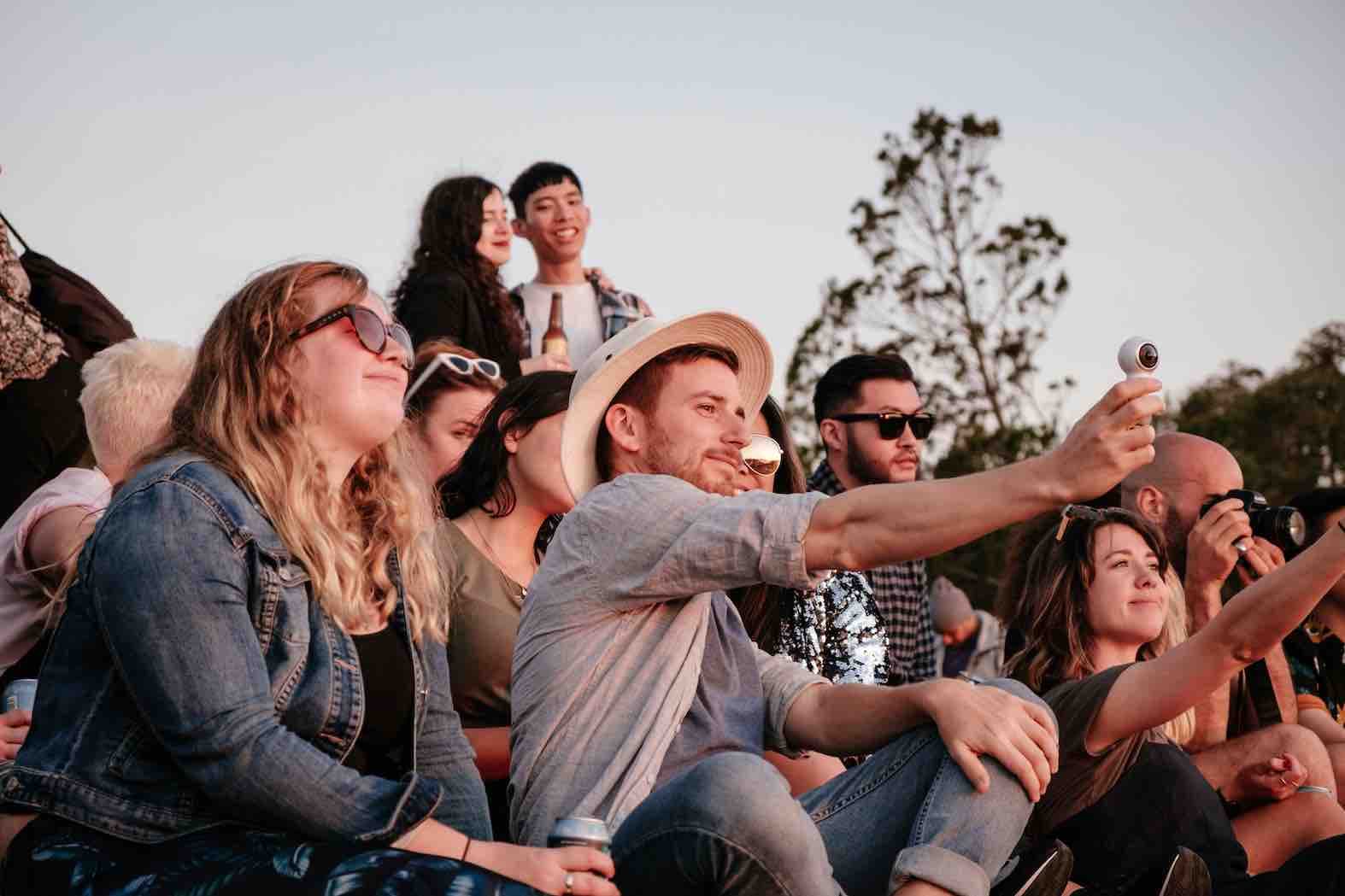 friends at a festival